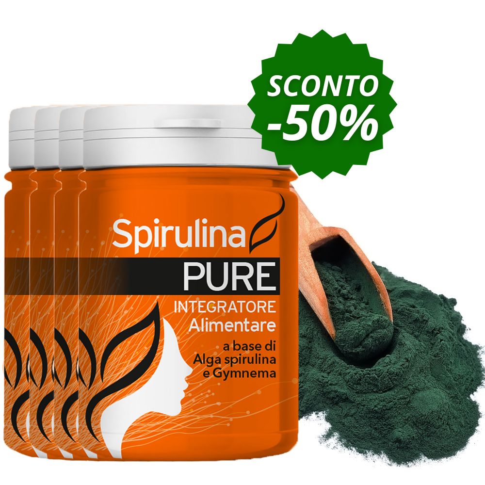 Spirulina Pure è un integratore alimentare a base di Alga Spirulina