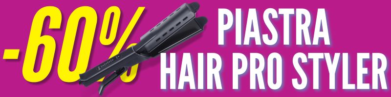 La piastra Hair Pro Style è l'innovativa piastra che permette di asciugare e stirare i capelli in una sola passata. Grazie alla tecnologia integrata di asciugatura, la piastra Hair Pro Style protegge i capelli della bruciatura dovuta all'eccessivo calore dato ai capelli.