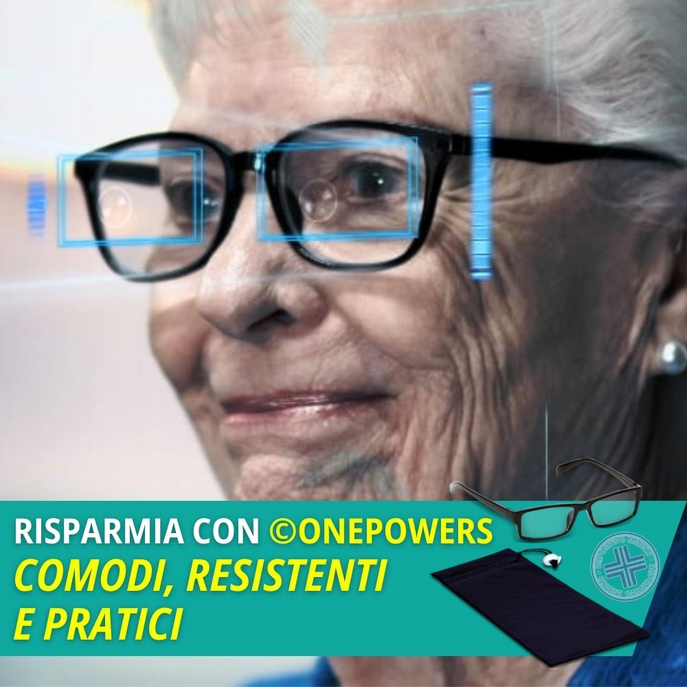 One Power Readers sono degli occhiali con lenti autoregolabili che contengono una gamma di gradazioni che va da 0,5 a 2,75. Il telaio degli occhiali è ultraleggero, in quanto realizzato in policarbonato, e le asticelle sono super flessibili per poter garantire una maggior durata nel tempo. Non vanno regolati con la rotellina in quanto è l'occhio a scegliere automaticamente la gradazione. Non serve nessuna prescrizione medica per averli.