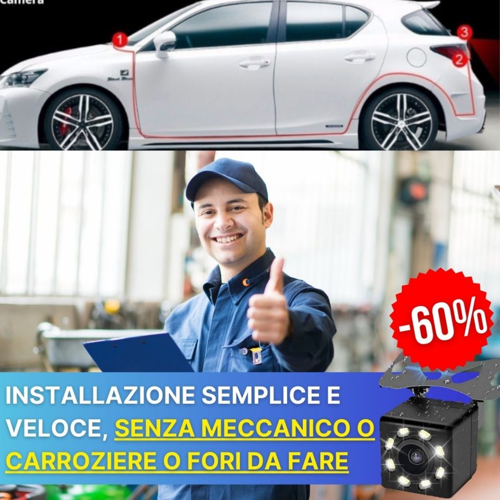 installazione semplice e veloce, senza meccanico o carroziere o fori da fare