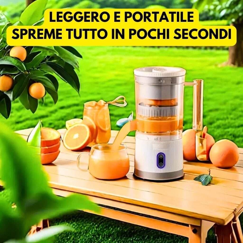 L’ estrattore di succo ha un sistema di estrazione a spirale e con i suoi 45 W di potenza è adatto a spremere frutta di tutte le dimensioni. Un mini frullatore piccolo e portatile da usare ovunque. è tra gli estrattori di succhi uno dei più versatili e potenti, potrai infatti usarlo fino a 30 volte con una sola ricarica. Un estrattore di succo a freddo imprescindibile con una capienza di 200 ml. Usalo per la tua spremuta d’arancia quotidiana o come piccolo frullatore per smoothie. Montaggio semplice e intuitivo ed estremamente facile da pulire